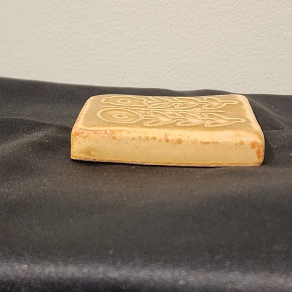 Vintage Pewabic Tile Two Flowers Design - Picture 8 of 10